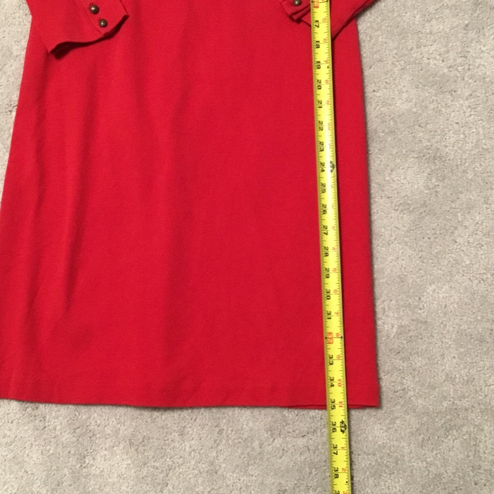 Talbots Red Button-Detail Dress - Picture 5 of 5